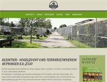 Tablet Screenshot of kleintier-vogelzuchtverein-nufringen.de